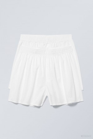 Weekday 2-pack Boxer Shorts Shorts White | QDKF8998