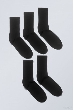 Weekday 5-pack Sport Socks Black | JFSD1462