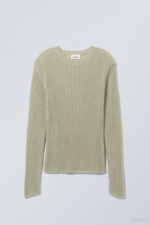 Weekday Ada Sweater Light Khaki | MIFV1468