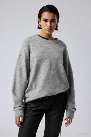 Weekday Annie Knit Sweater Grey | KGFW5815