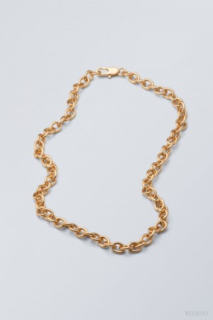 Weekday Bella Necklace Golden | KFZK6667