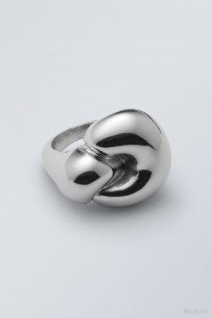 Weekday Bold Ring Silver | OODC7778