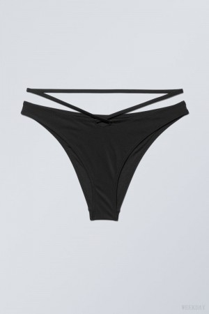 Weekday Brazilian Bikini Bottoms Black | YCQK1379