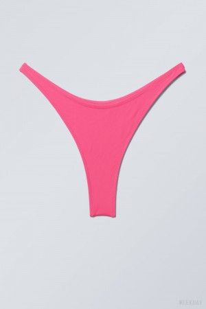 Weekday Brazilian Mini Bikini Bottom Pink | KLAR7562