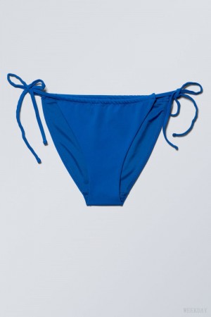 Weekday Breeze String Bikini Bottoms Deep Blue | RMAT7226