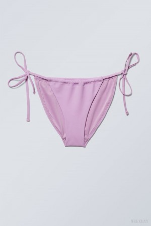 Weekday Breeze String Bikini Bottoms Pink | NWKZ3584