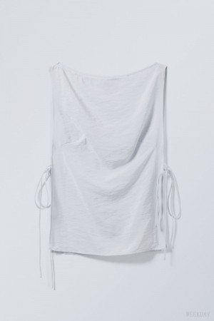 Weekday Cintia Tank Top Light Grey | MTHQ7530