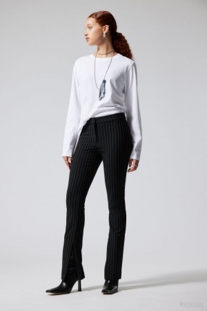 Weekday Dessa slim Trousers Pinstripe | ZKGM4676