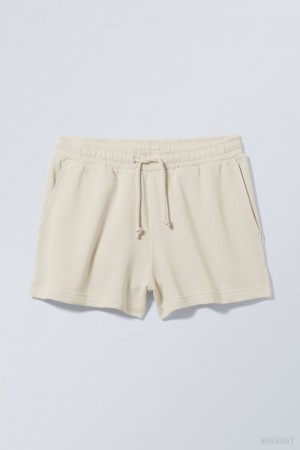 Weekday Essence Standard Sweatshorts White | CEDL9307