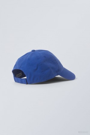 Weekday Essential Washed Cap Deep Blue | UOBO0847