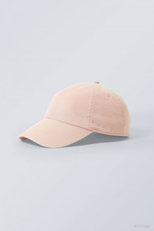 Weekday Essential Washed Cap Pink | QXSU9538