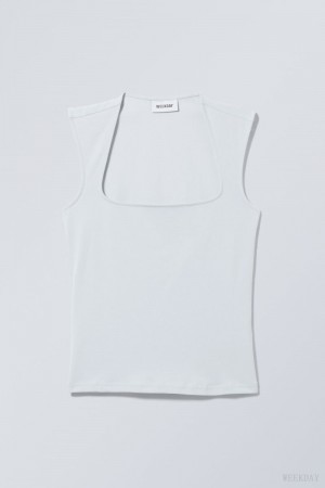 Weekday Esti Tank Top Light Blue | MUWD1738