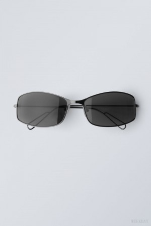 Weekday Flash Sunglasses Black | WCPE7937