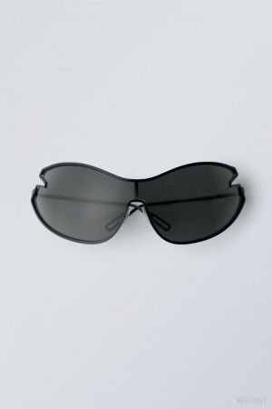 Weekday Fly Sunglasses Black | PLCV3774