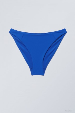 Weekday High Cut Bikini Bottoms Blue | NRKK9389