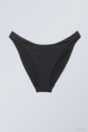 Weekday Highcut Bikini Bottoms Black | JRNG4952