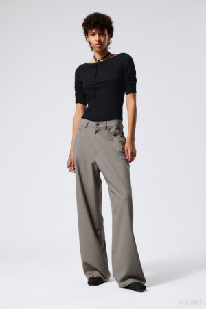 Weekday Juun Baggy Trousers Grey | FRPR6009