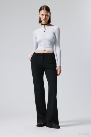 Weekday Kate Flared Suiting Trousers Black | RWAK1507