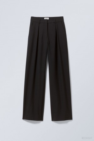 Weekday Lilah Tailored Trousers Black | LLRW2136