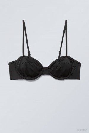 Weekday Low Wire Bikini Top Black | IHIW3039