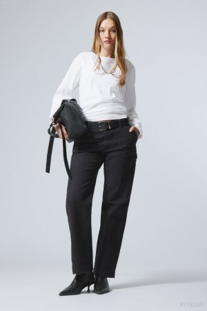 Weekday Mace Carpenter Trousers Black | YUCE8218