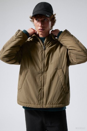 Weekday Martin Nylon Jacket Dusty Mole | PHTU0793