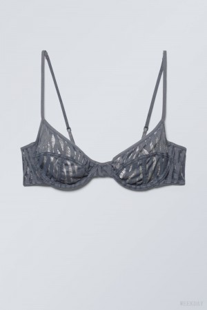 Weekday Molly Underwire Bra Bra Dark Grey | EFAY7344