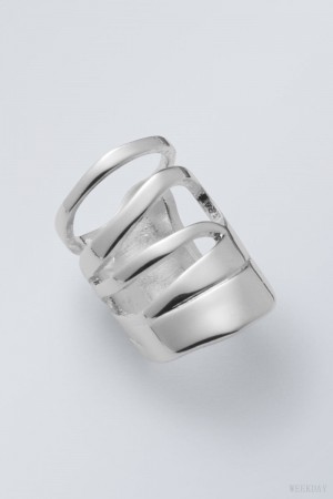 Weekday Motion Ring Silver | YFKV0388