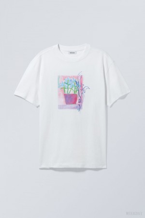 Weekday Oversized Graphic Printed T-shirt Art School | DUOV2988