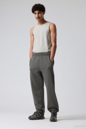 Weekday Relaxed Heavy Sweatpants Dark Grey | DIBA3525