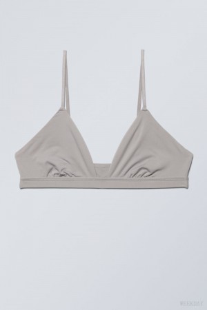 Weekday Soft Triangle Bralette Soul Light Grey | DJCB0399