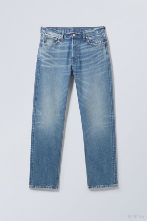 Weekday Space Relaxed Straight Jeans Blue | BGYJ9525