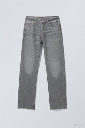 Weekday Space Relaxed Straight Jeans Grey | EDXG8855