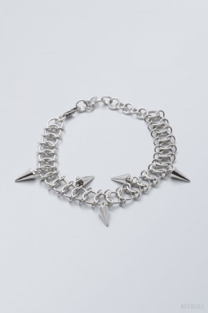 Weekday Spike Bracelet Silver | UAWH4309