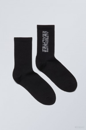 Weekday Sport Printed Socks Alternate Realities | LZGJ0141