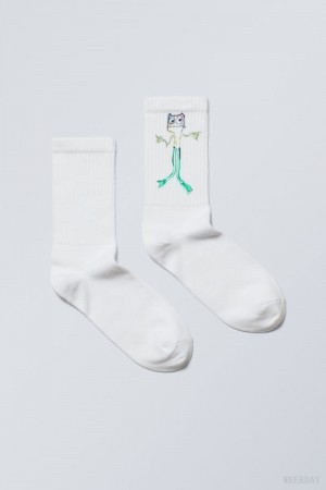 Weekday Sport Printed Socks Frog Man | VMFG4610