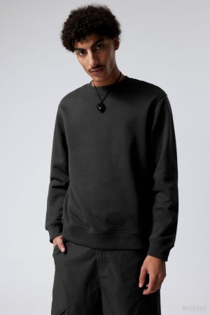 Weekday Standard Midweight Sweatshirt Black | LRPL9591