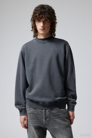 Weekday Standard Midweight Sweatshirt Navy | FKPE0380