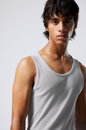 Weekday Standard Tank Top Light Grey | LJXG3834