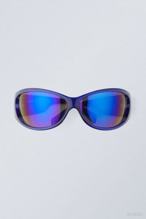 Weekday Strike Sunglasses Blue | FIYB3927