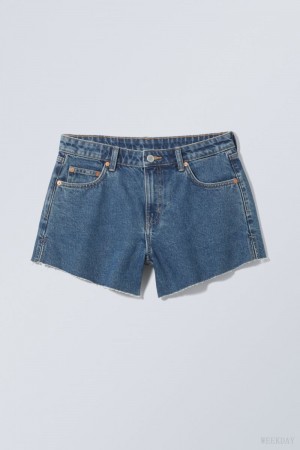 Weekday Swift Denim Shorts Blue | AMDX9674