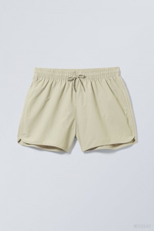 Weekday Tan Structure Swim Shorts Light Dusty Mole | YXSA2521