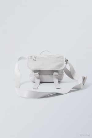 Weekday Tiny Messenger Bag Grey | LTXM4378