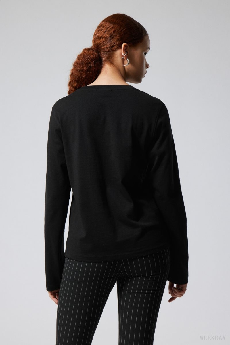 Weekday 2-pack Essence Standard Long Sleeves Black / White | NGOD5635