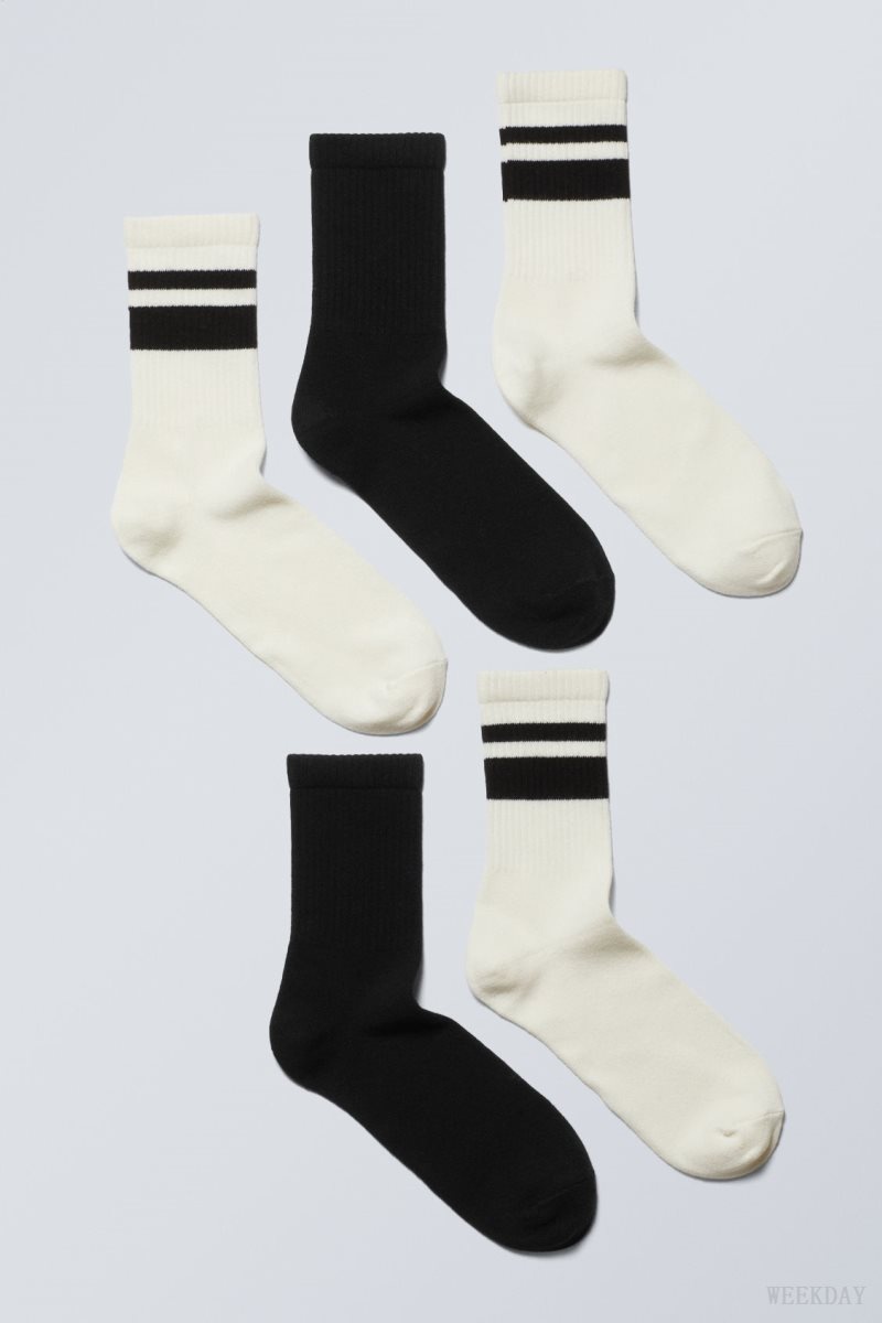 Weekday 5-pack Sport Socks Dusty Accent Mix | QVXT3450