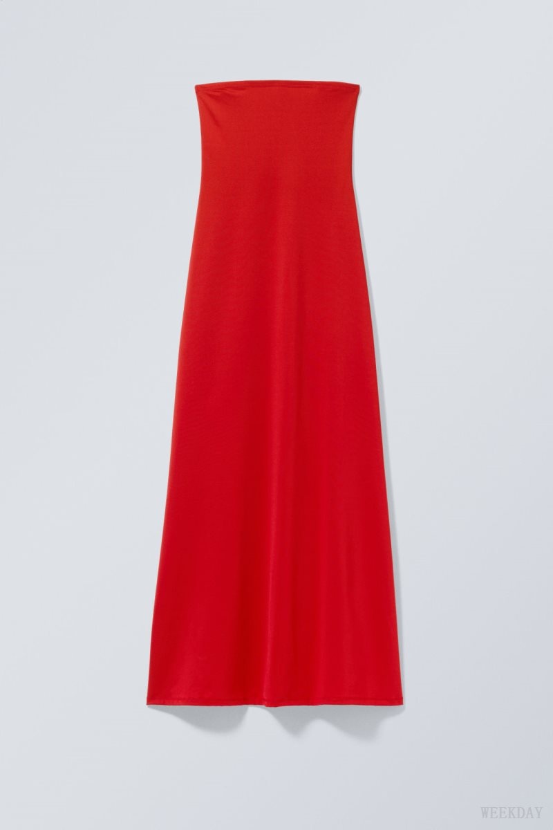 Weekday Act Tube Dress Red | DJCB6389