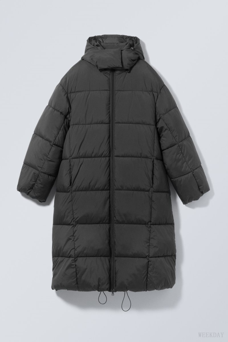 Weekday Aeris Puffer Coat Black | OINR2422