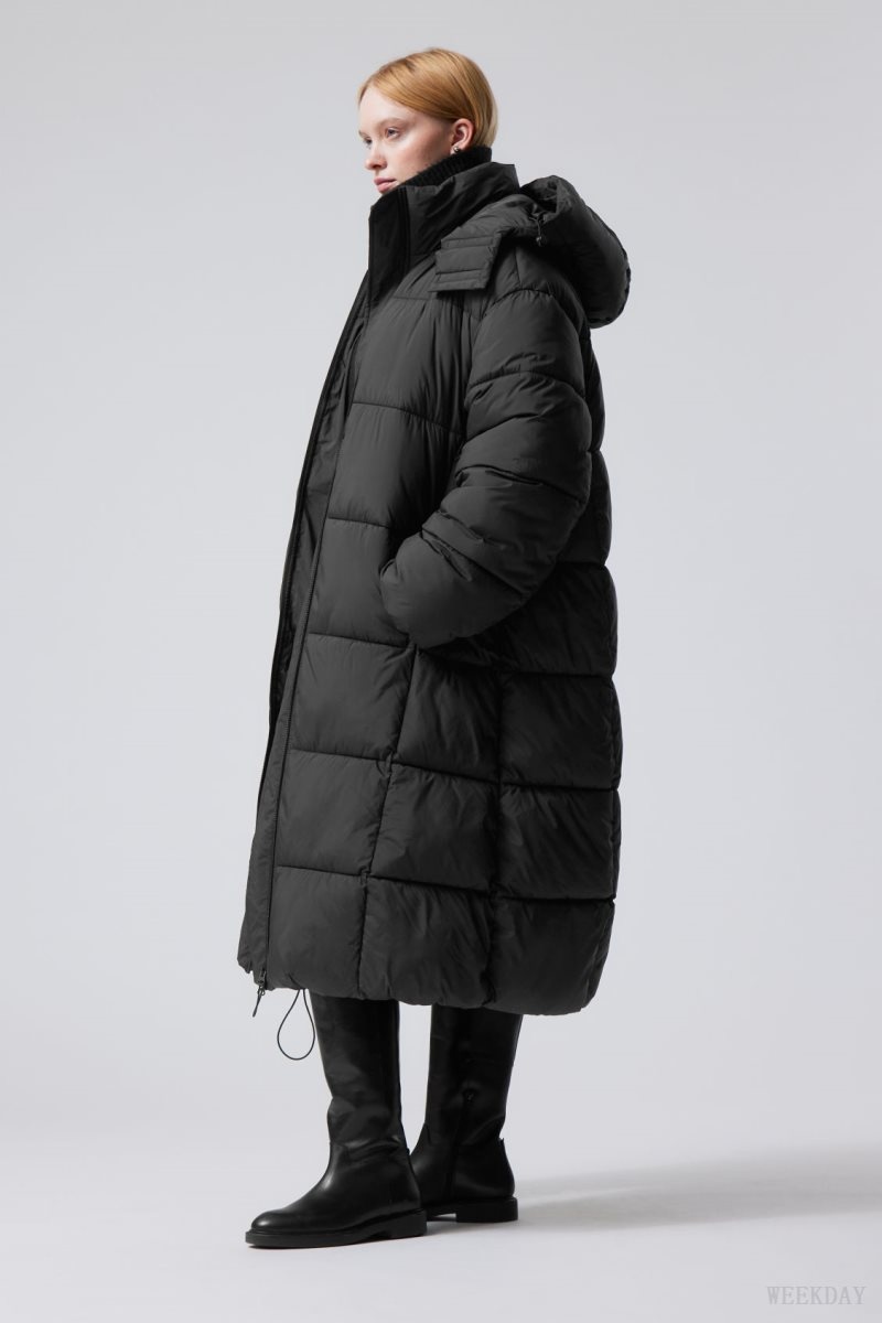 Weekday Aeris Puffer Coat Black | OINR2422