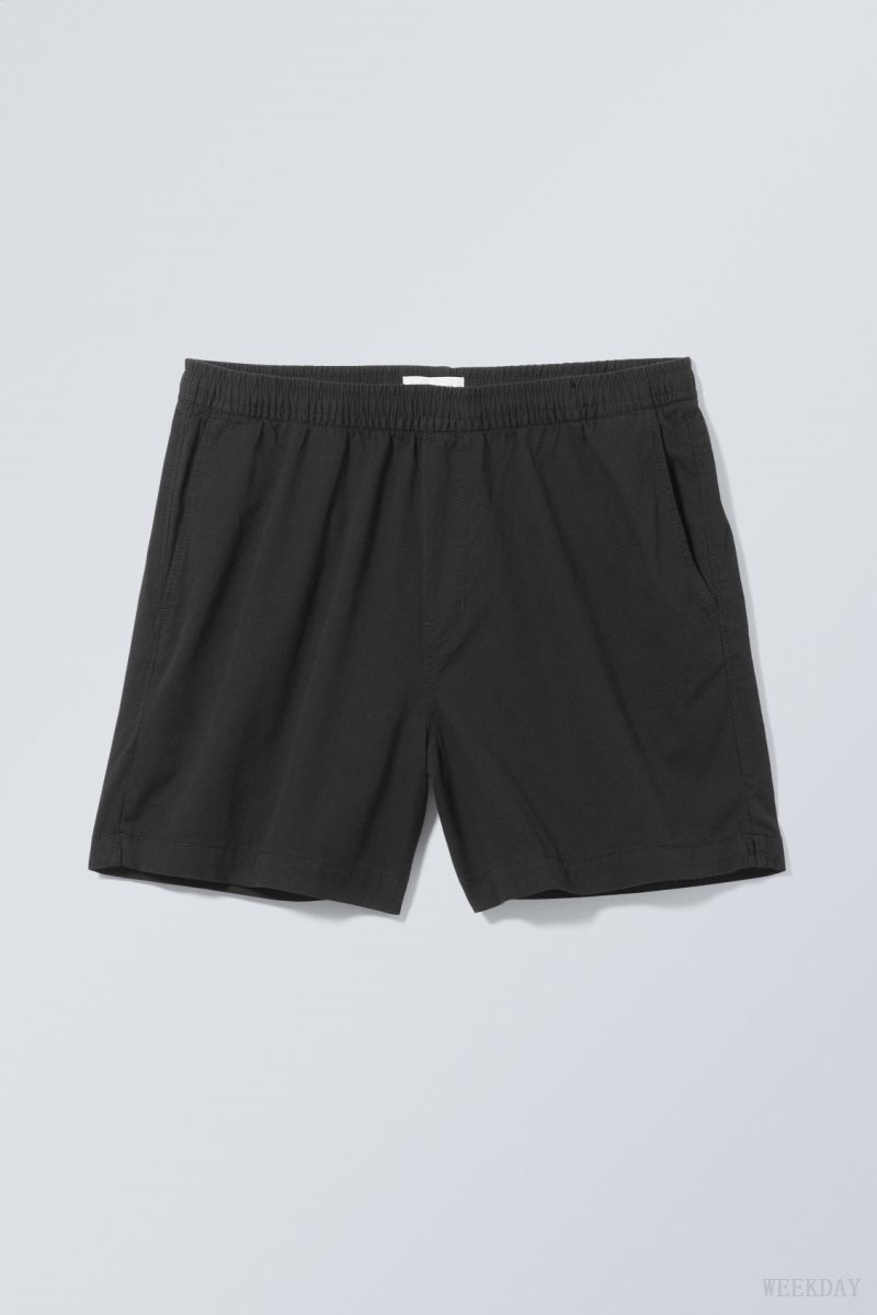 Weekday Alex Relaxed Shorts Black | GCEM8324