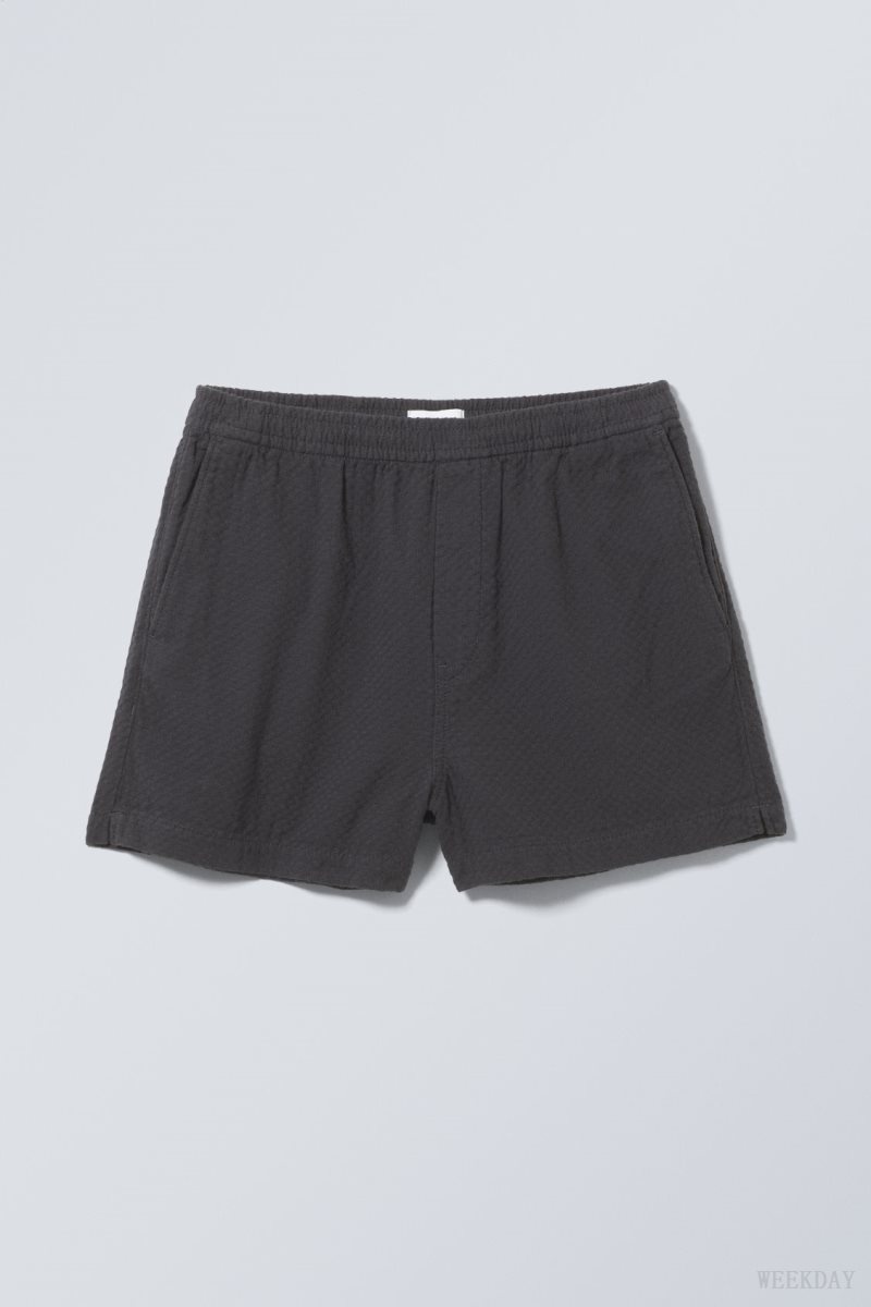 Weekday Alex Relaxed Shorts Dark Grey | UDTD1863